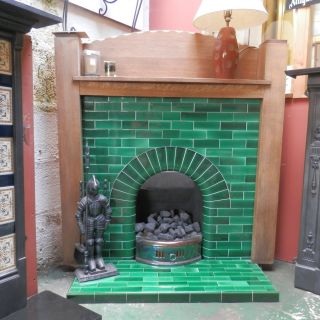 1920/30's tiled fireplace 1 of 3 1920/30's tiled fireplace