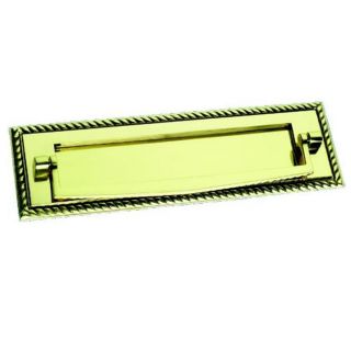 Georgian Letter Plate Polished Brass 2 of 2 Georgian Letter Plate Polished Brass