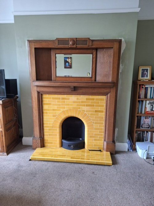 1920/30's tiled fireplace 3 of 3 1920/30's tiled fireplace